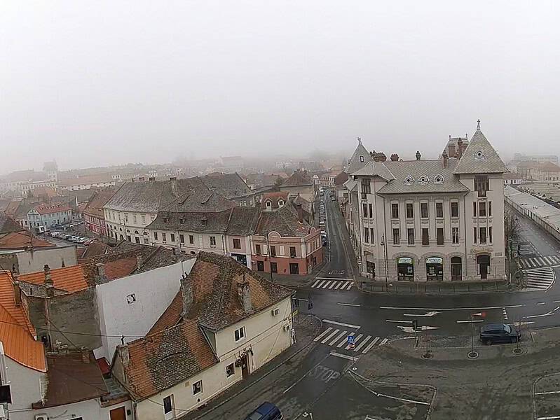 Ceață densă în prima zi din an în județul Sibiu. Circulație îngreunată pe mai multe drumuri