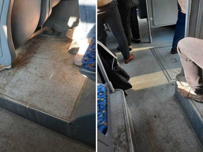 Călători nemulțumiți de mizeria din autobuzele Tursib. „Focar de infecție. Rușine!” (foto, video)