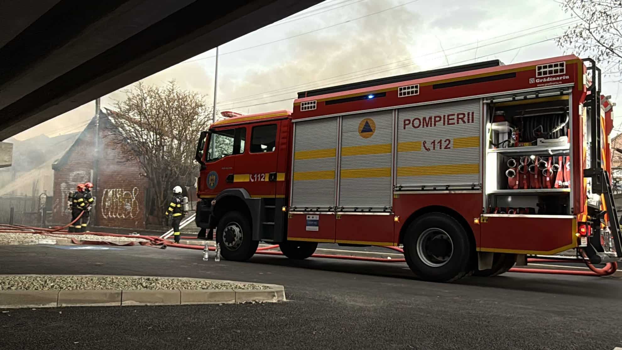 Imaginile incendiului dramatic de vineri din Sibiu