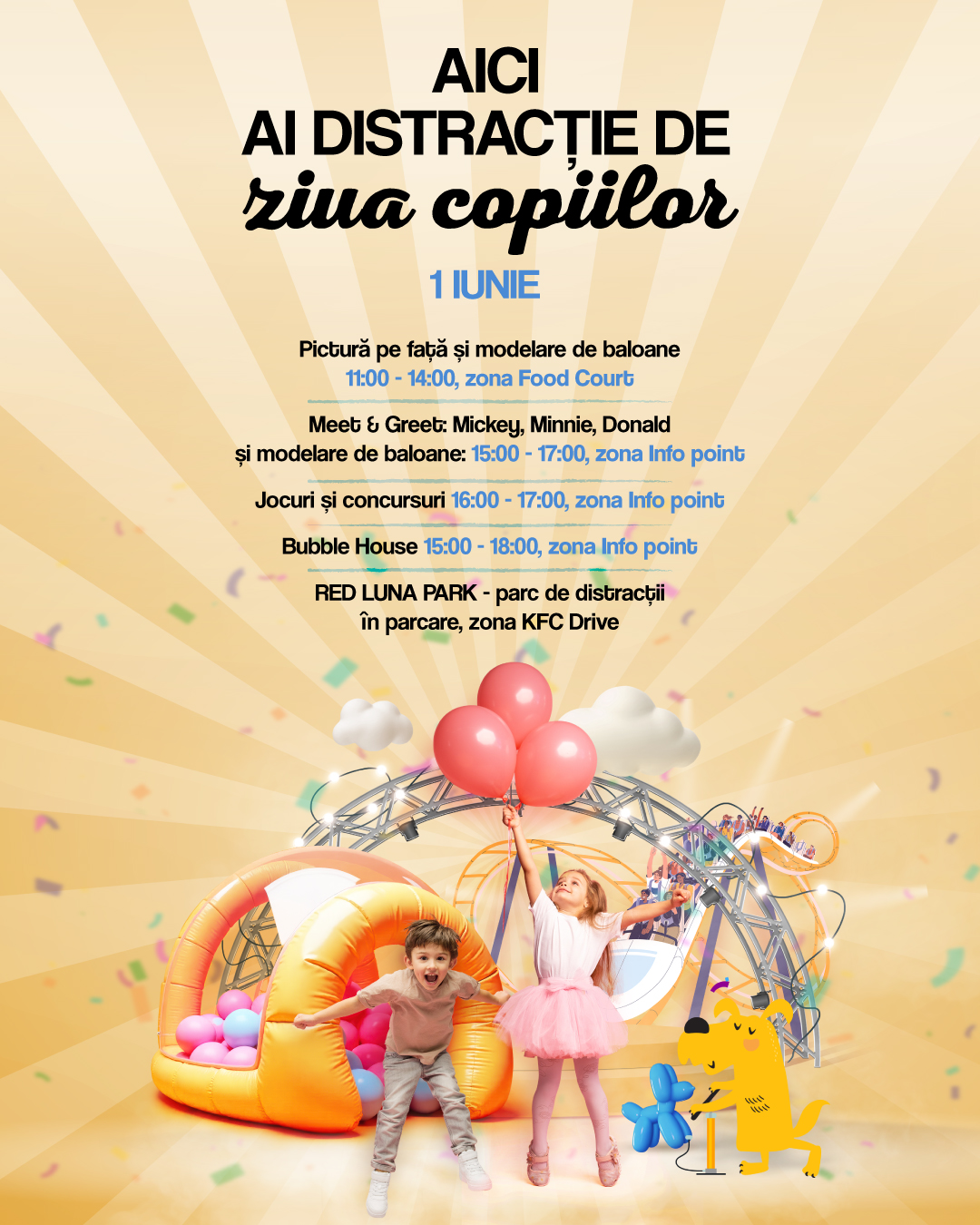 Luna Copilului la Shopping City Sibiu: petreceri, ateliere, parc de distracții și premii surpriză pentru toată familia luna copilului la shopping city sibiu: petreceri, ateliere, parc de distracții și premii surpriză pentru toată familia
